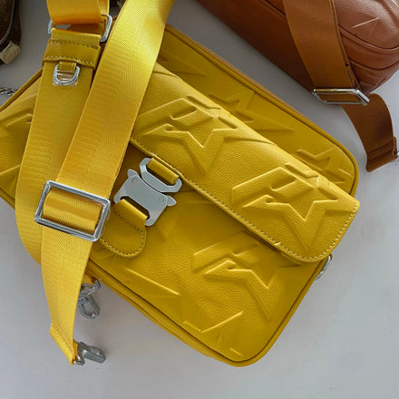 YELLOW LUXURY LEATHER CROSSBODY BAG